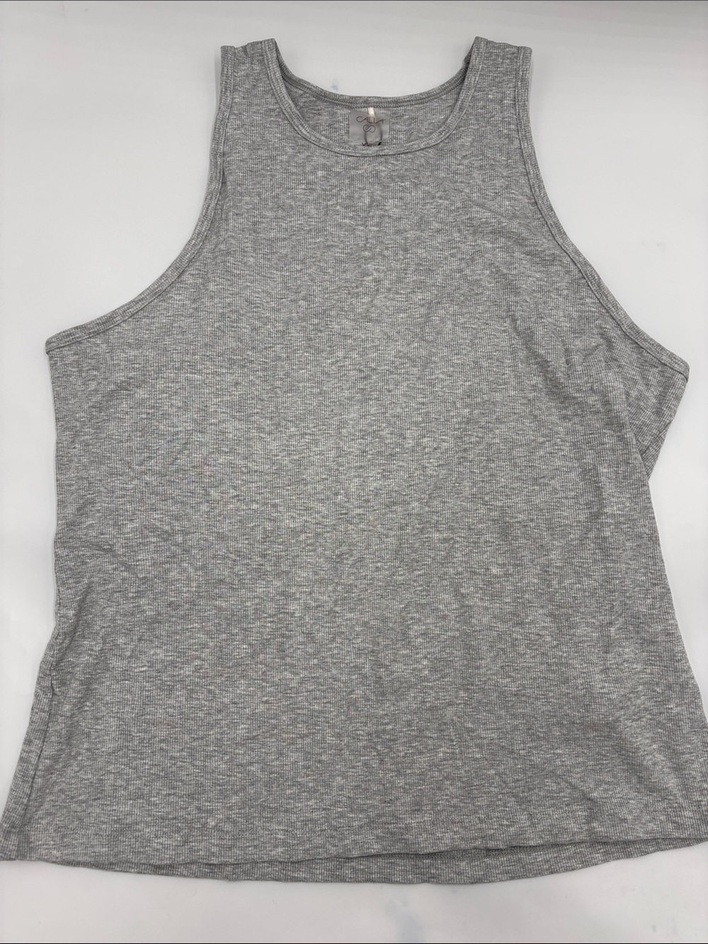 CALIA Everyday Rib Tank in Light Heather Grey